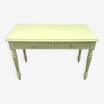 Beautiful 4-person table/or straw yellow desk 1940