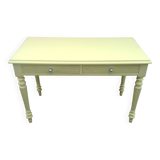 Beautiful 4-person table/or straw yellow desk 1940