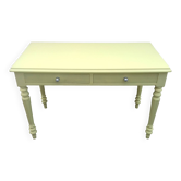 Beautiful 4-person table/or straw yellow desk 1940