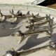 Set of 8 antique silver-plated knife rests Animals
