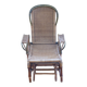 Chaise longue debut xx° en rotin, osier et bois