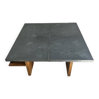 Table basse Sir Conran Vintage ( 1995) bon état général bois et zinc