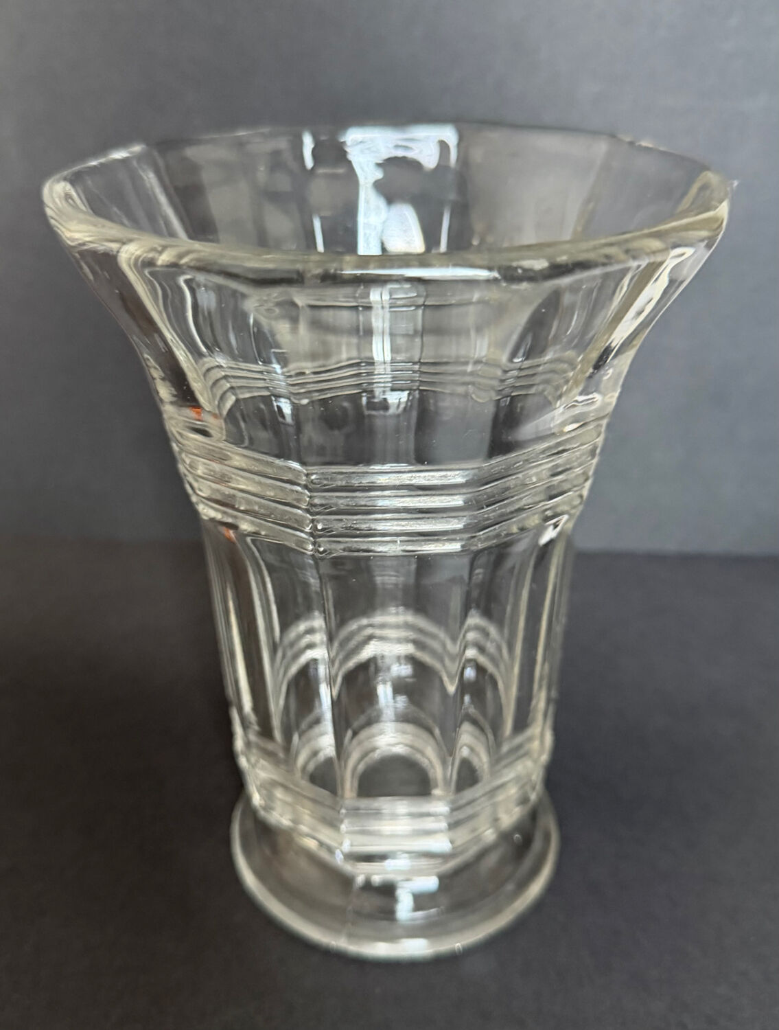 2 Art Deco vases in moulded glass