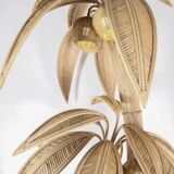 Large rattan “coconut/palm tree” floor lamp