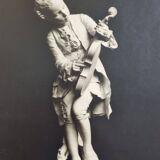 Old photograph by Eugène Fiorillo after Louis Ernest Barrias, Mozart, silver print