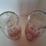 Pair of enamelled vases by Olga Théodore Legras