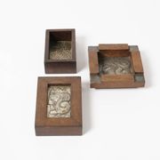 Mid-century rare Smoking Set, ashtray and cigars box, Italy 1950s