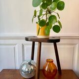 High wooden tripod stool