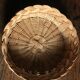 Panier corbeille ronde osier tressage vintage