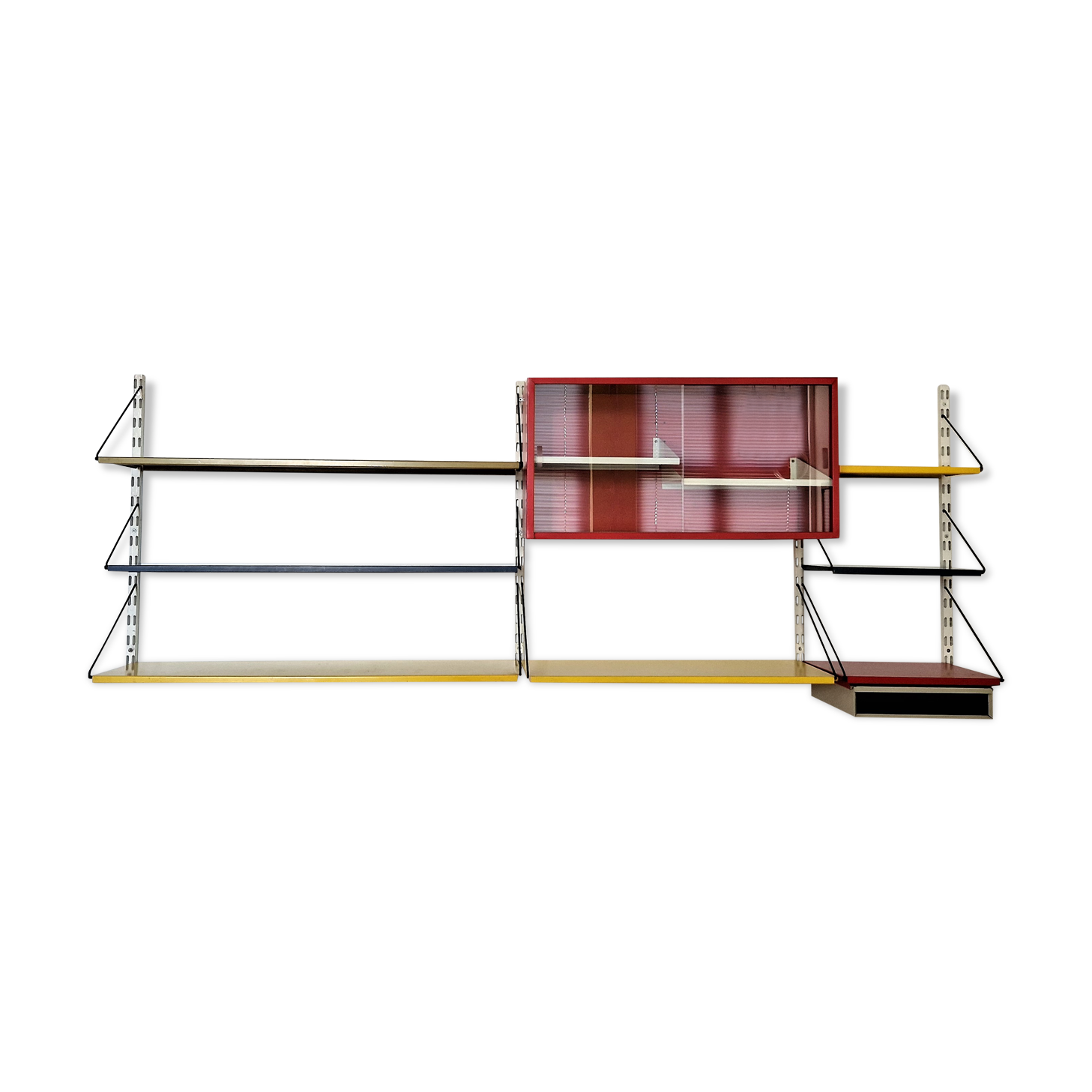 Dutch Wall Unit in Metal by Tjerk Rijenga for Pilastro, 1960s