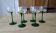 Set of 6 vintage Luminarc emerald green stemmed glasses