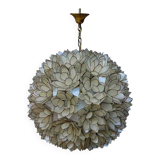 Mother-of-pearl and brass flower pendant – Germany circa 1970