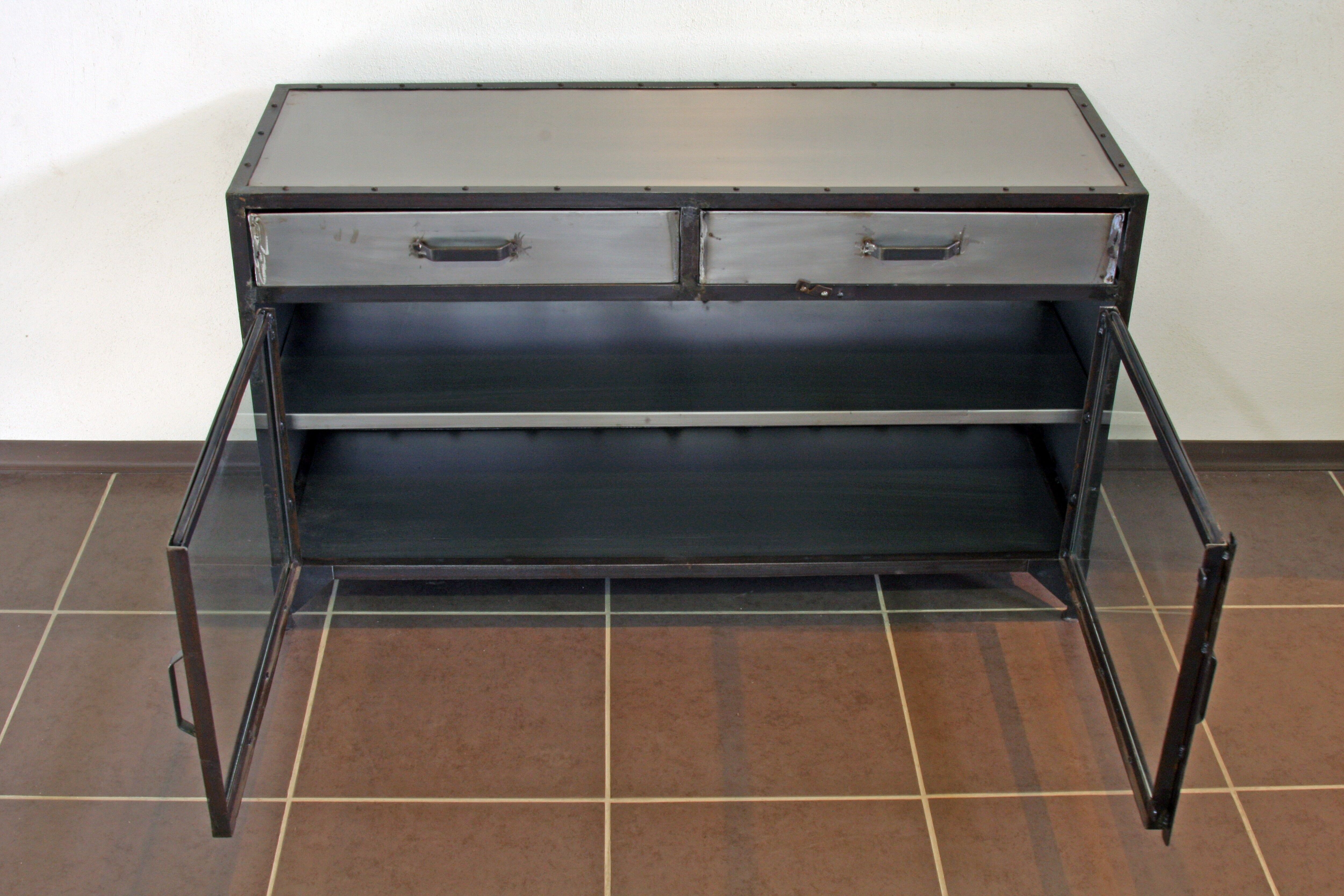 Industrial metal sideboard