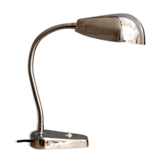 Flexible desk lamp, chromed metal