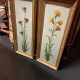 Pair of paint on still life wood