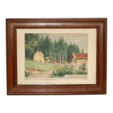 Antique painting Eberbach, 1907