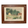 Antique painting Eberbach, 1907