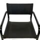 Vintage Black Leather & black frame Italian Modern Barstool