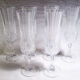 6 champagne flutes in Arques crystal