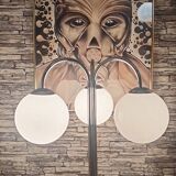 Floor lamp with tulip base and cascading globe 1980