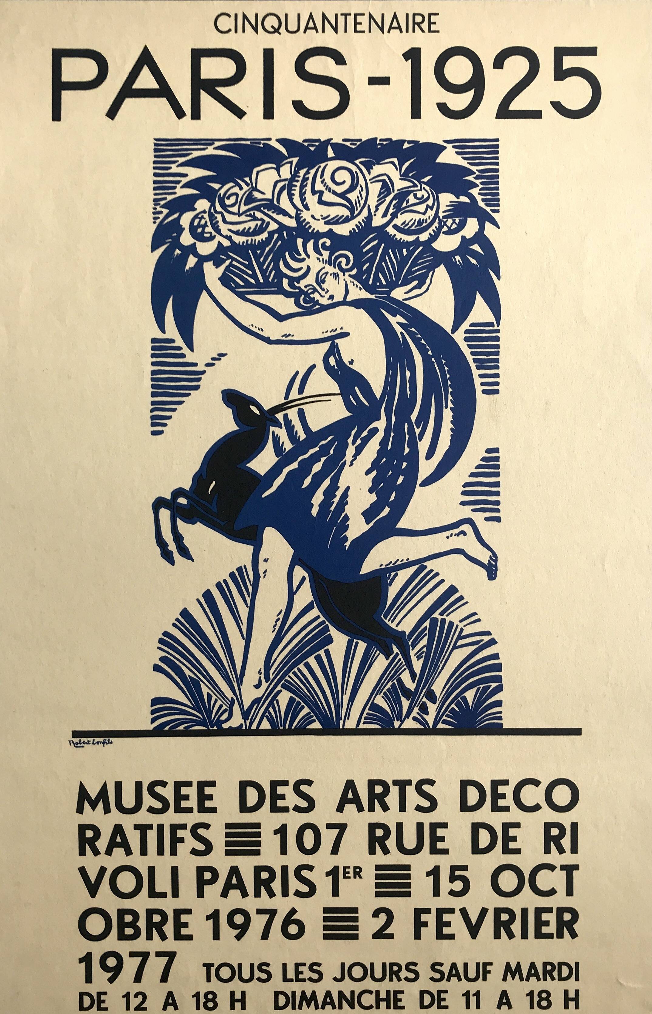 Lithographic poster after Robert BONFILS, Paris 1925 - Musée des Arts Décoratifs, 1976