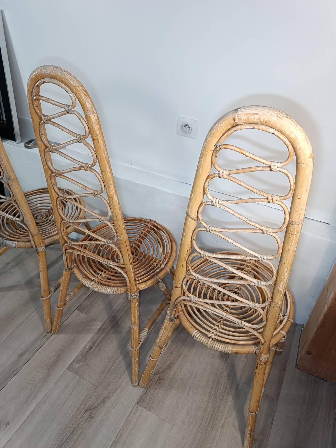 Trio de chaises par Dirk Van Sliedregt Années 1960