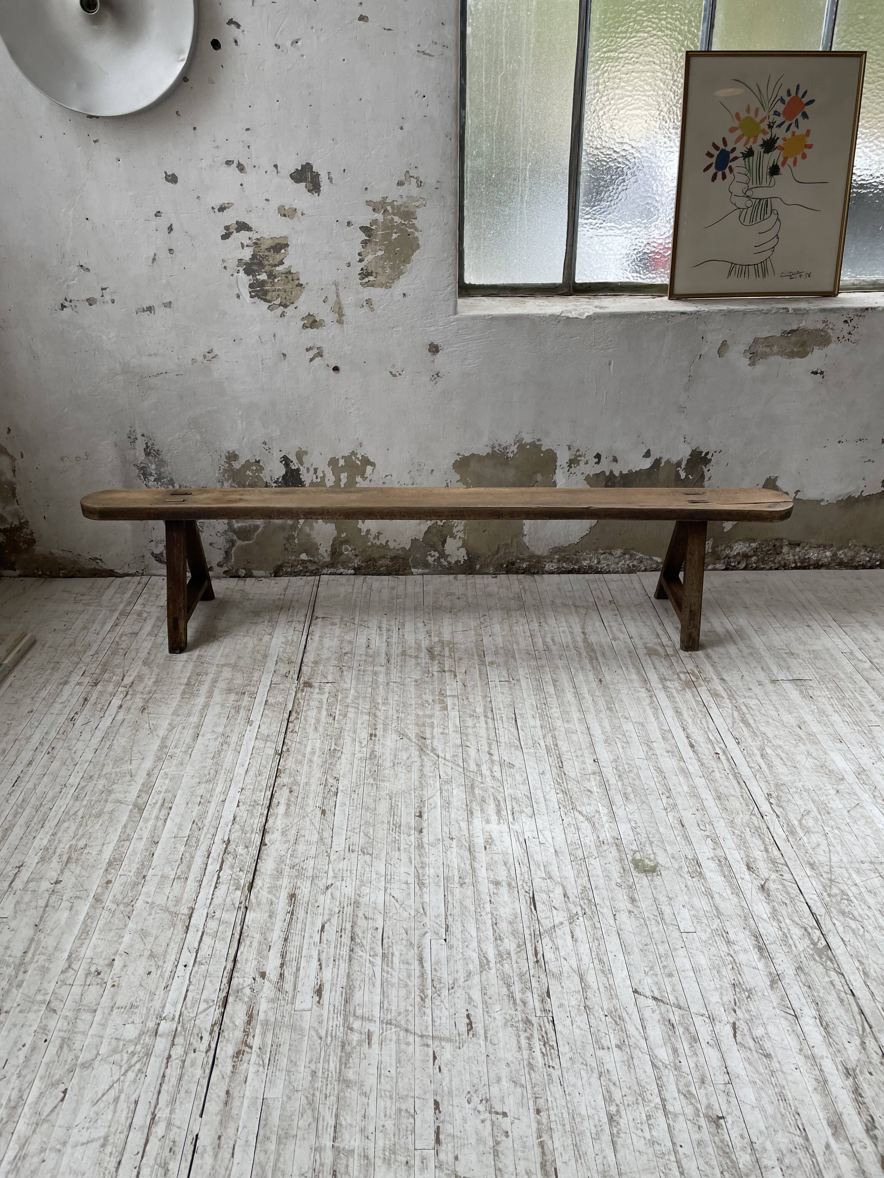 Oak farm bench 195 cm