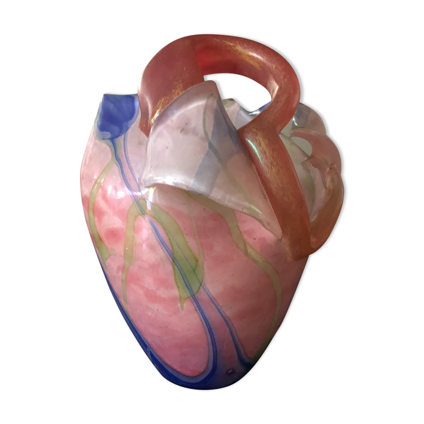 Vase sculpture en forme de coeur