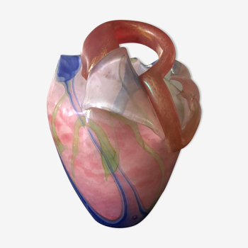 Vase sculpture en forme de coeur