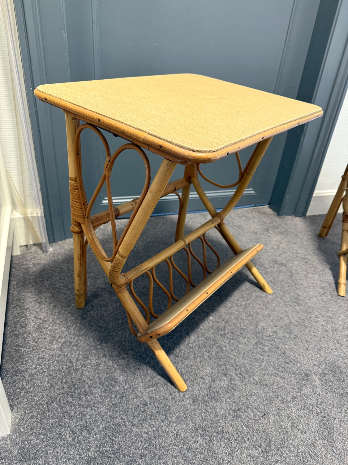 Rattan bedside table