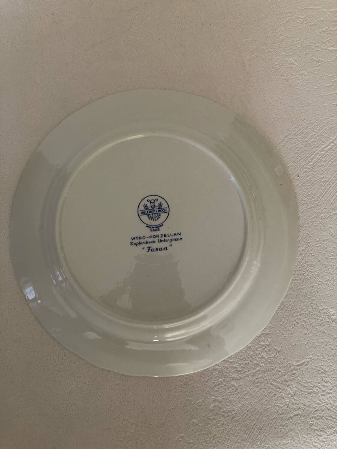 Villeroy and Boch Fasan / Blue Pheasant series flat plate