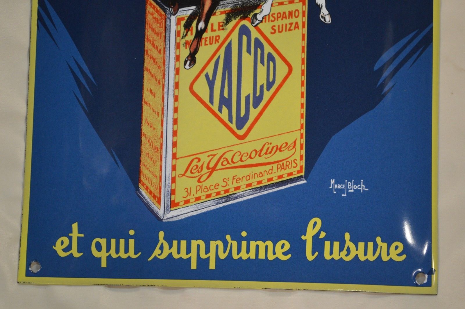 Plaque émaillée huile yacco