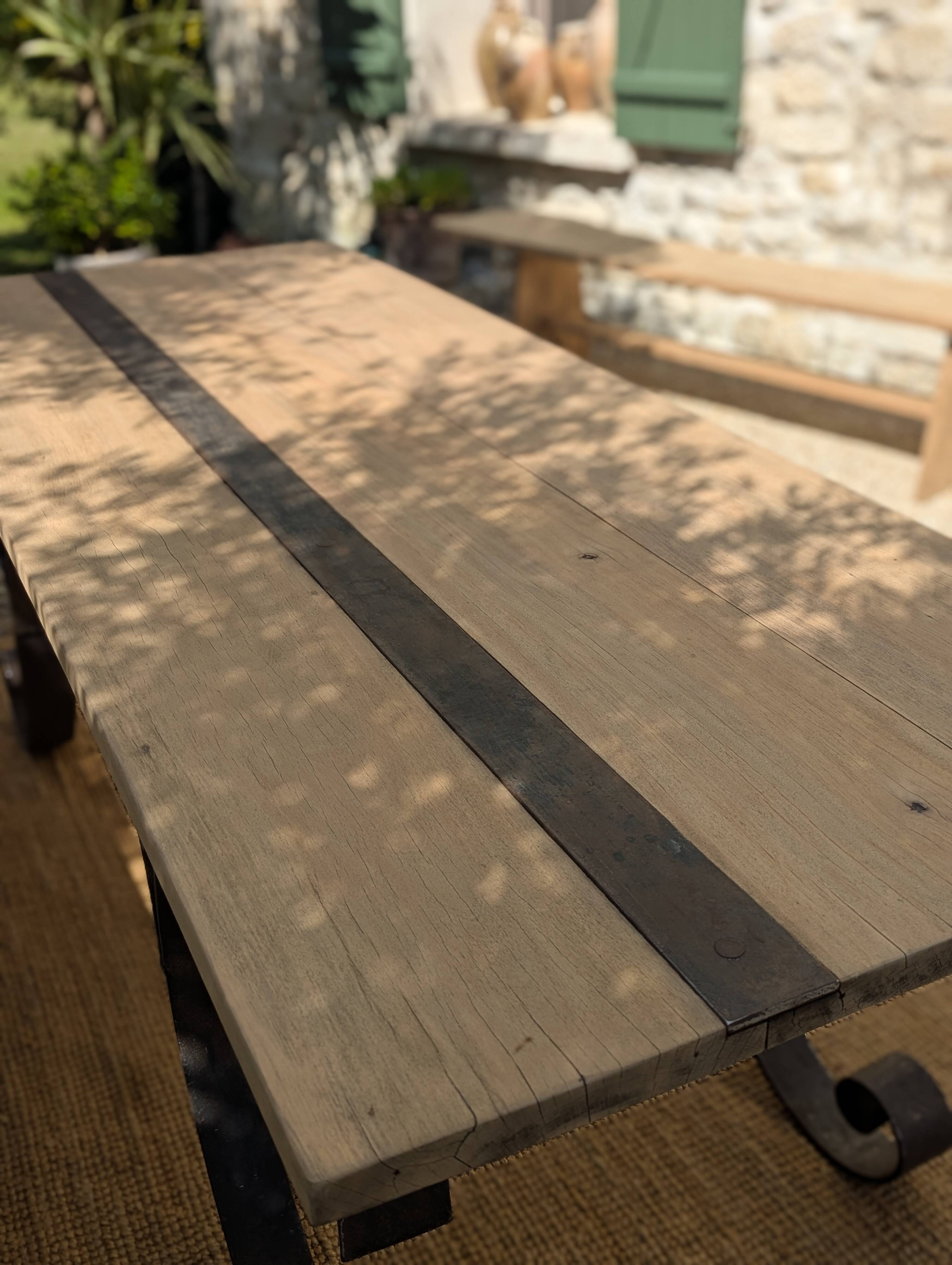 Table set, stools and benches