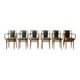 Set of 6 armchairs A 811 by Josef Hoffmann for TON, bent beech, Czechoslovakia, 55 × 50 × 80 cm
