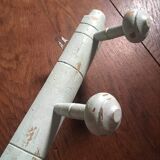 Coat rack bamboo patinated celadon green