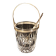 Crystal ice bucket and stainless steel spoon