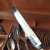 Cutlery set 49 pieces silver metal rocaille model St Médard