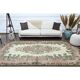 1970s Vintage Turkish Oushak Handmade Wool Cotton Beige Area Rug 179x311