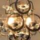 Italian design pendant lamp or chandelier, 16 planets Saturn, space age, 1970