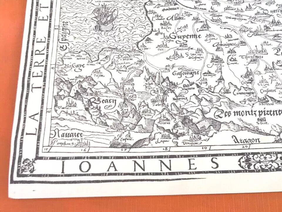 Poster / Map New description of Gaul Jean de Bonnot Paris