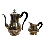 Two shaped pieces in silver-plated metal hallmarked circa 1900