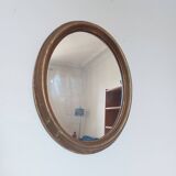 Vintage oval gilded wood mirror