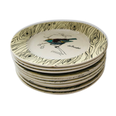 Set de 10 assiettes à dessert Gien