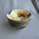 Salad bowl with sarreguemines cups