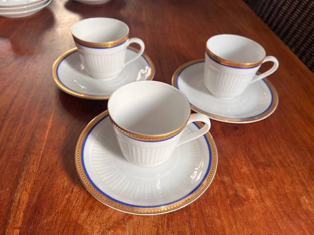 Bavarian porcelain coffee or tea trio service