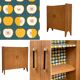 Vintage bookcase feet aileron 1950