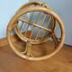 Pouf tabouret rotin osier housse