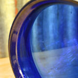 Vase verre bleu cobalt