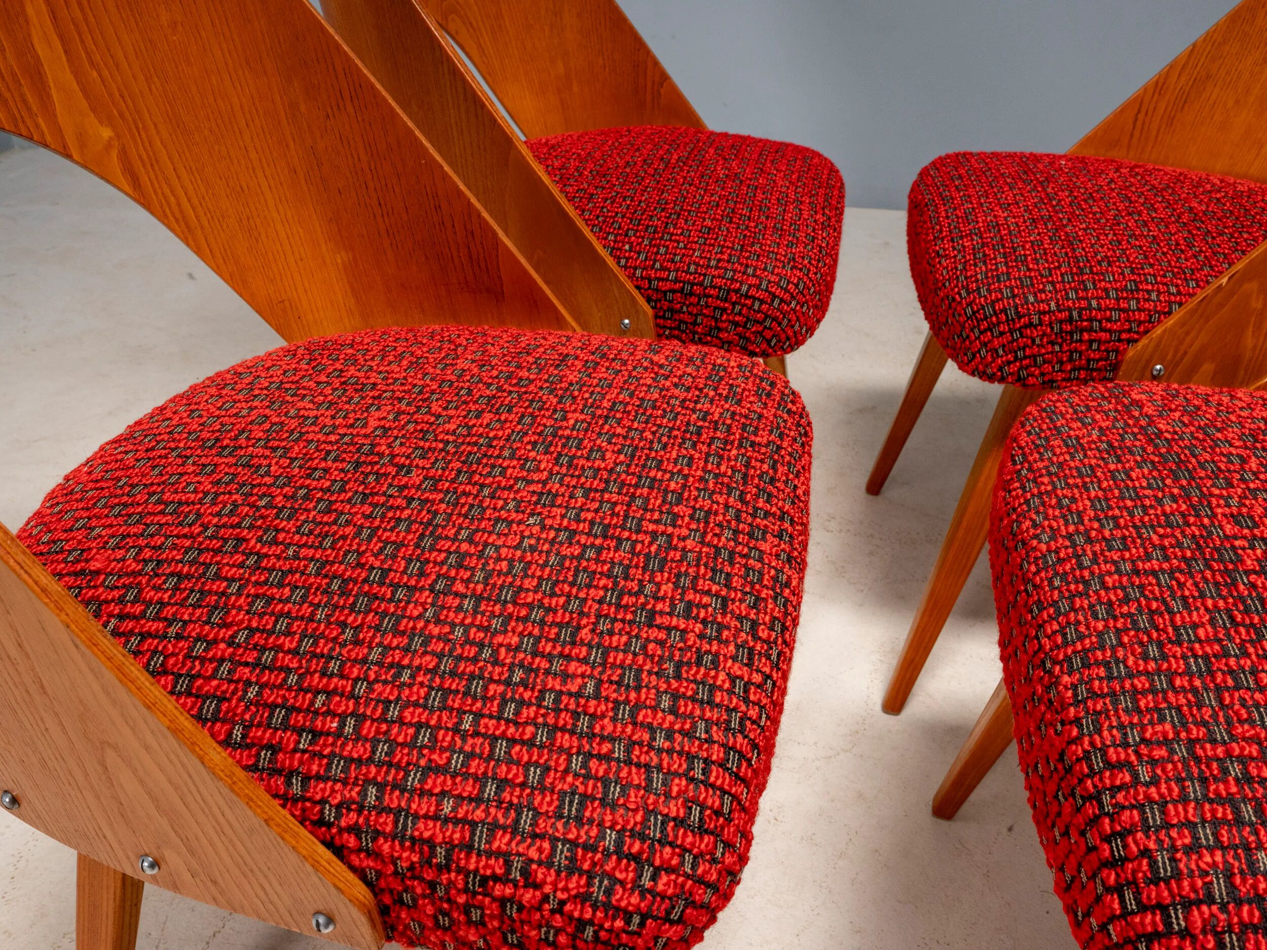 Antonín Šuman dining chairs, Tatra Nábytok, Czechoslovakia 1960s