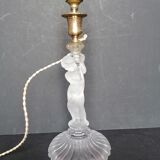 Lamp foot putti torch with baccarat